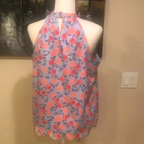 Maison Jules Scalloped Hem Halter Top-Size M - Picture 3 of 5